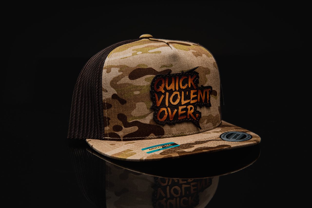 QVO Multicam Arid Leather Patch Mesh Hat QVO Tactical, LLC