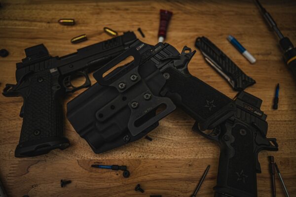 Staccato HD P4 w/ Streamlight TLR-7HLX "Secondary" OWB Holster - RH Black - Image 2