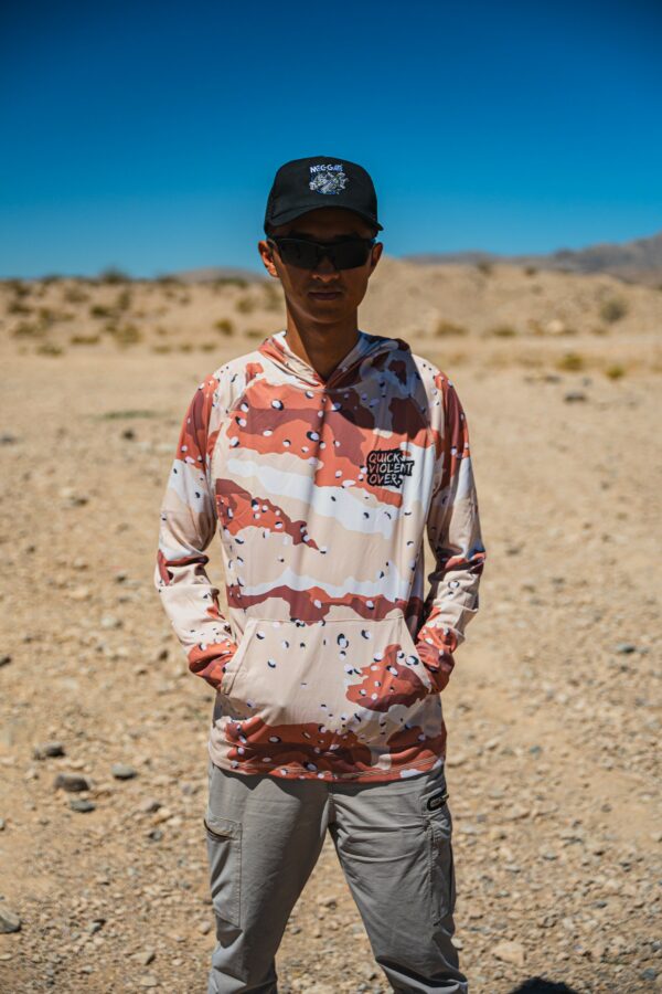 QVO "Choco Chip Full Camo" UPF Hoodie