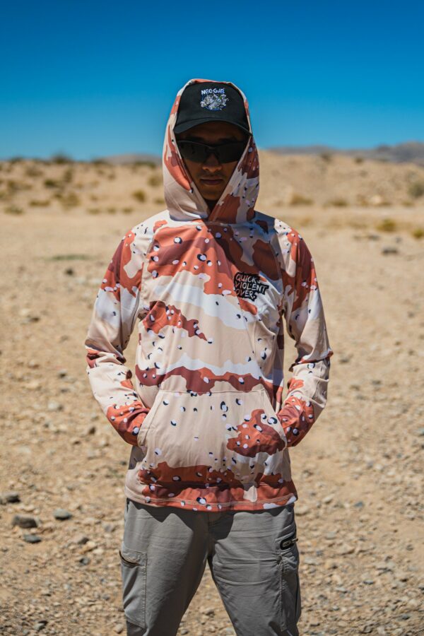 QVO "Choco Chip Full Camo" UPF Hoodie - Image 2